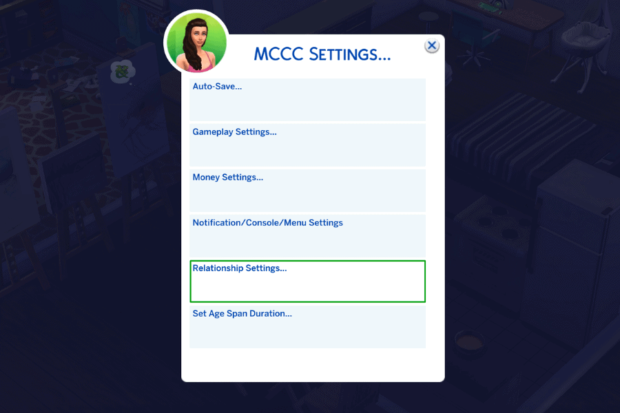 how to cheat relationships sims 4 mc command center