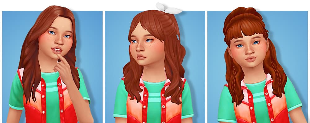 Sims 4 Long Kids Hair