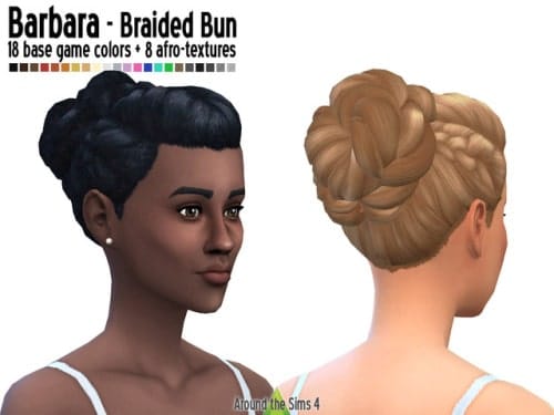 braided bun around the sims 