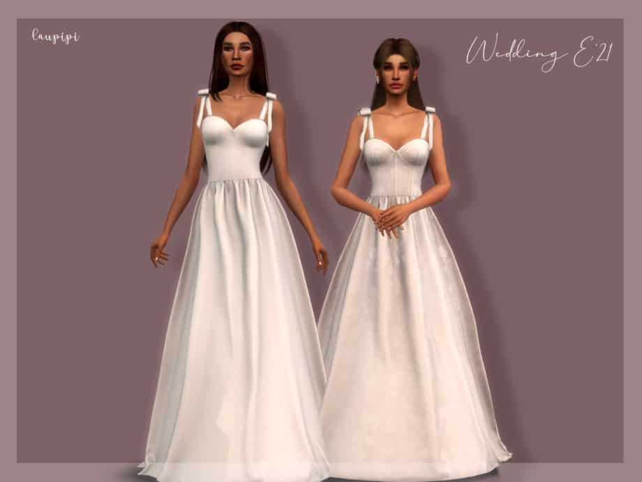 Sims 4 Wedding Dress Trio