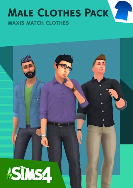 Maxis Match Male Clothes Pack
