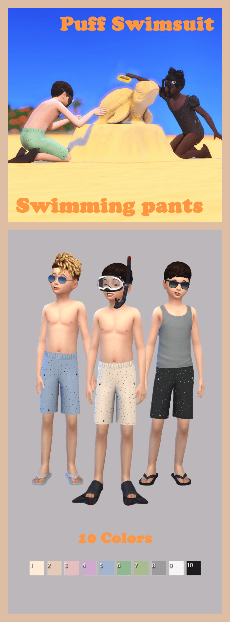 Sims 4 Child swimming pants