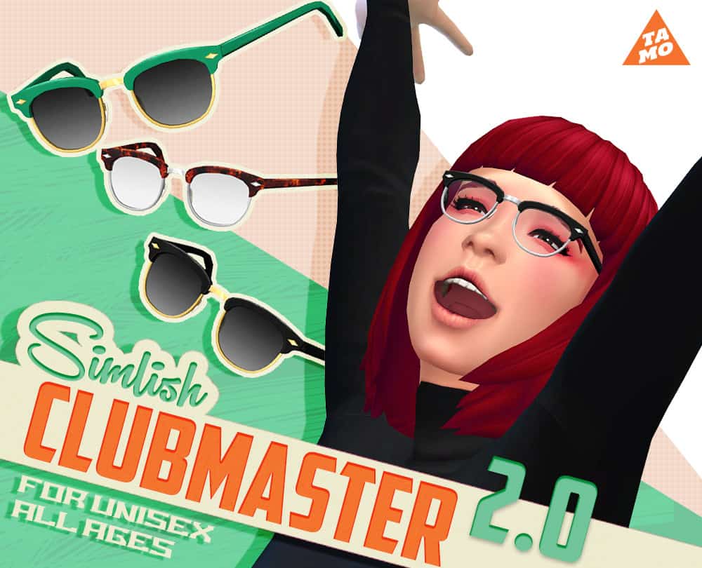 Sims 4 Simlish Clubmaster sunglasses