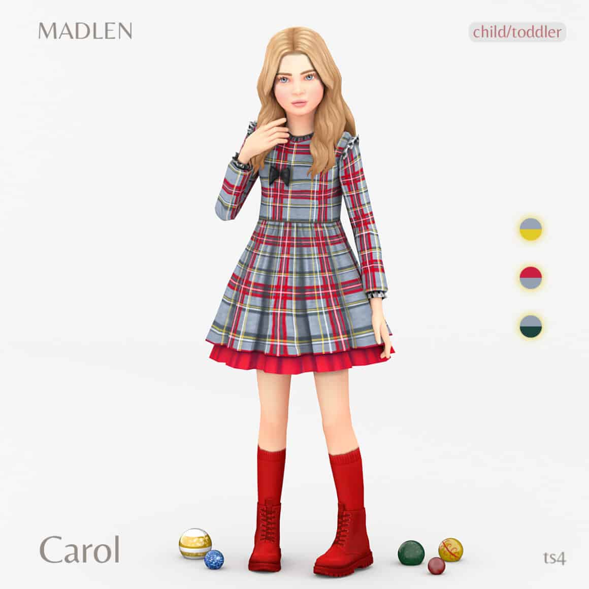 Sims 4 Kids Carol Dress