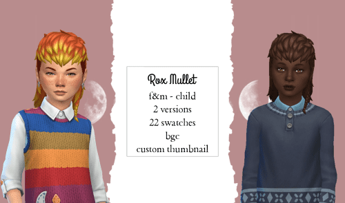 Sims 4 kids Rox Mullet