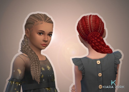 Sims 4 Kira Braids for Girls