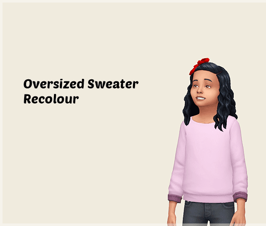 Sims 4 Kids Oversize sweater recolor