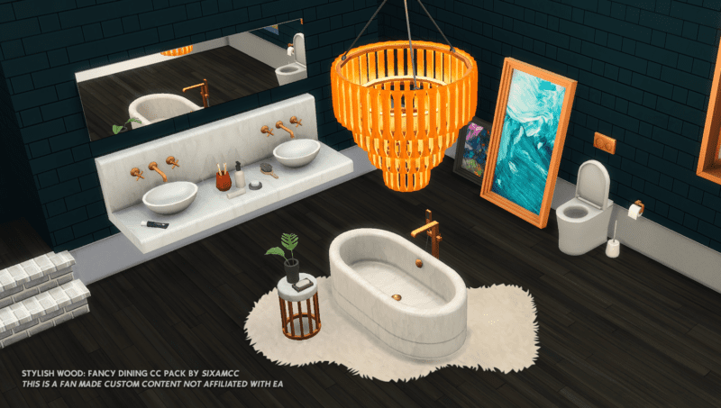 Sims 4 Lux Bathroom CC Pack 