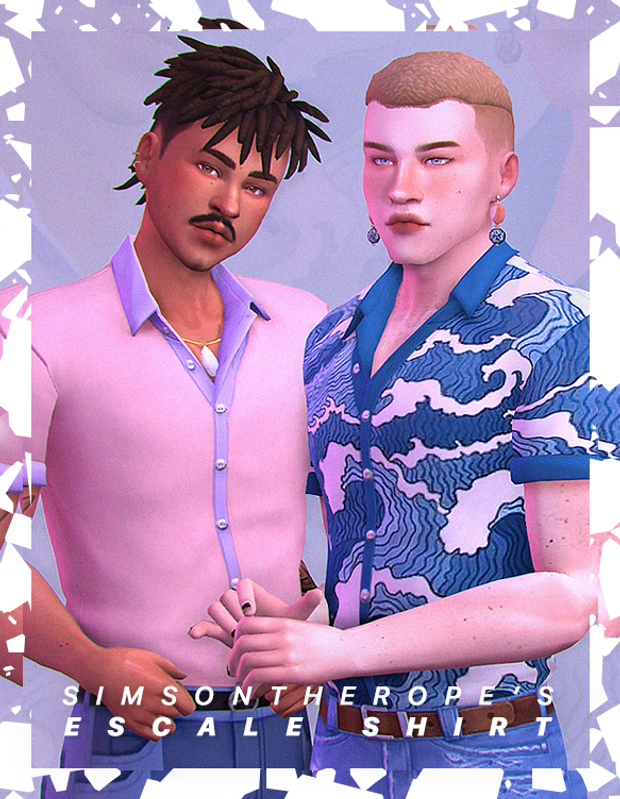 Sims 4 80s Buttoned shirts