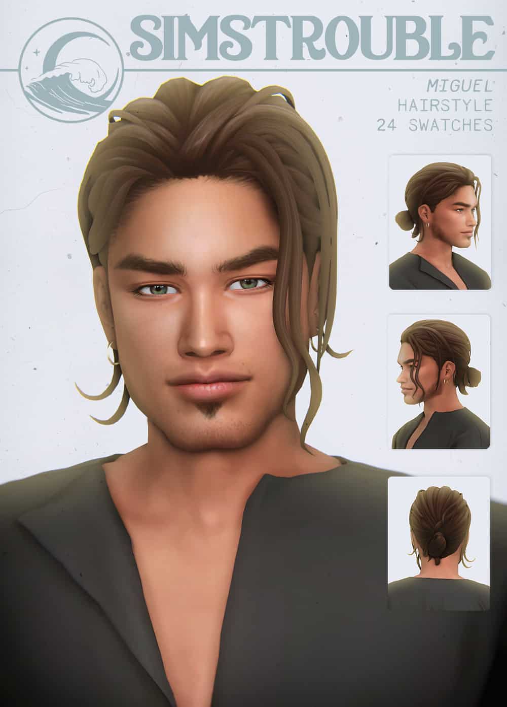  Sims 4 Male Messy Low bun