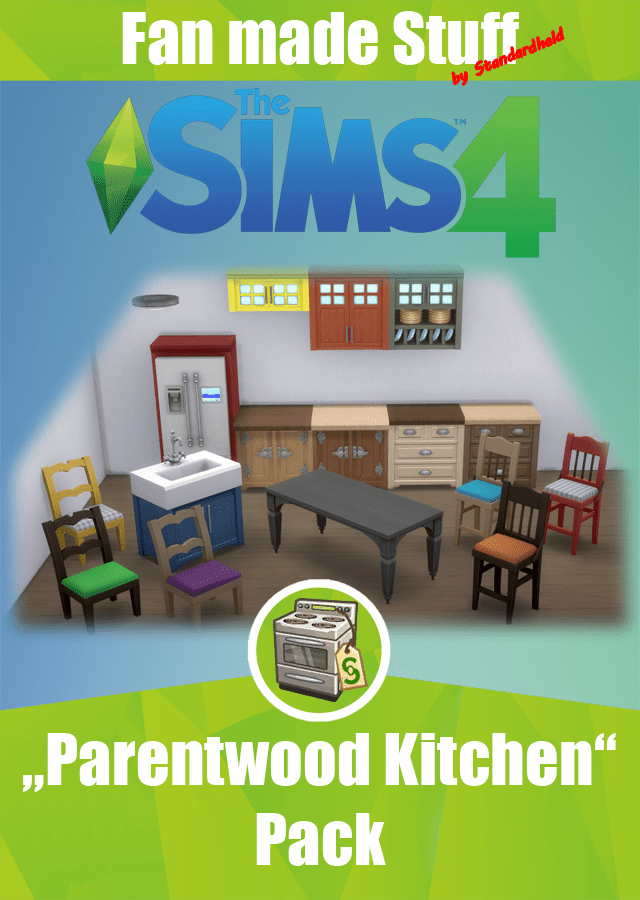 Sims 4 Parentwood Kitchen CC pack