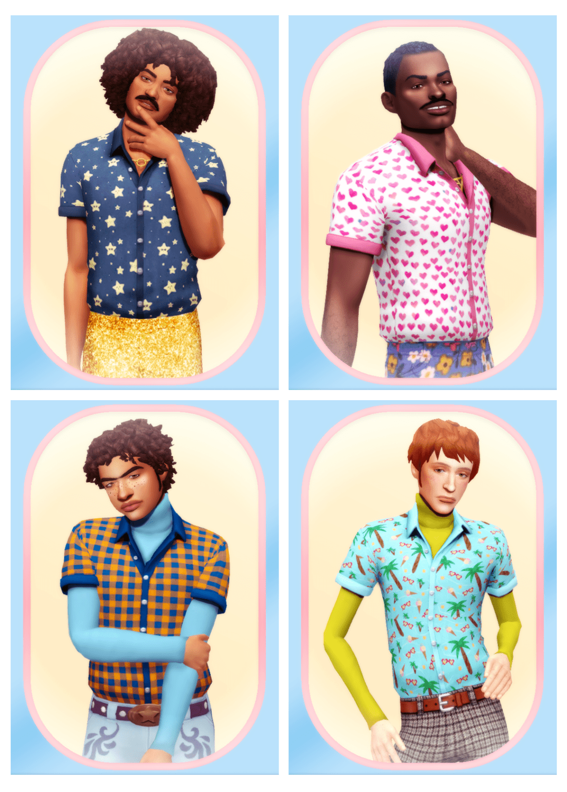  Sims 4 Patterned Shirts
