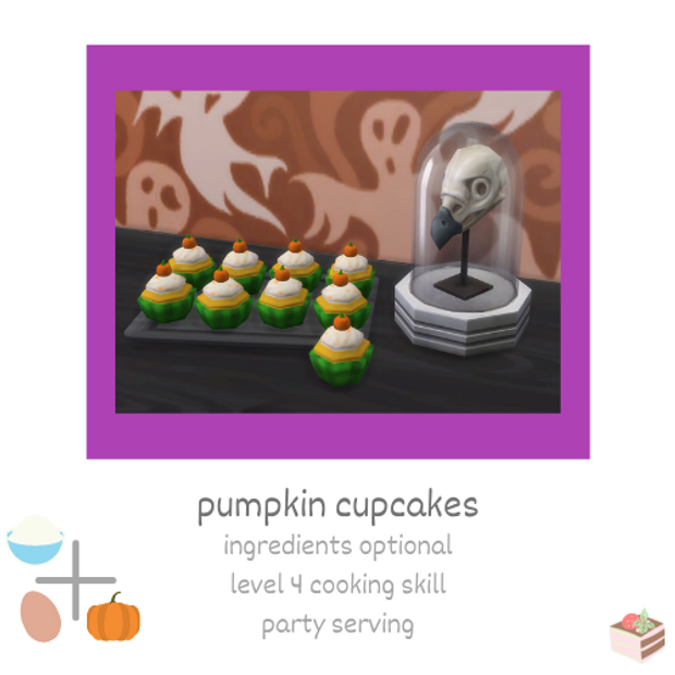 Sims 4 Pumpkin Cupcakes