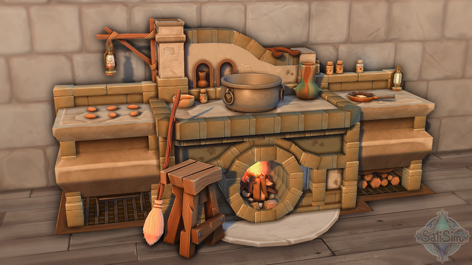 Sims 4 medieval Cooking station