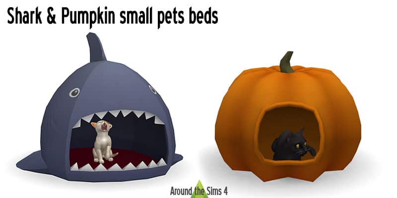 Sims 4 Shark and Pumpkin Pet Bed