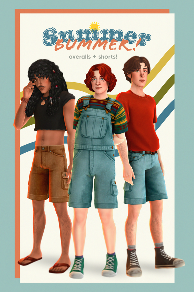 Sims 4 Summer Overalls and Shorts