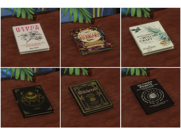 Sims 4 Witchy Books set 2 Decor