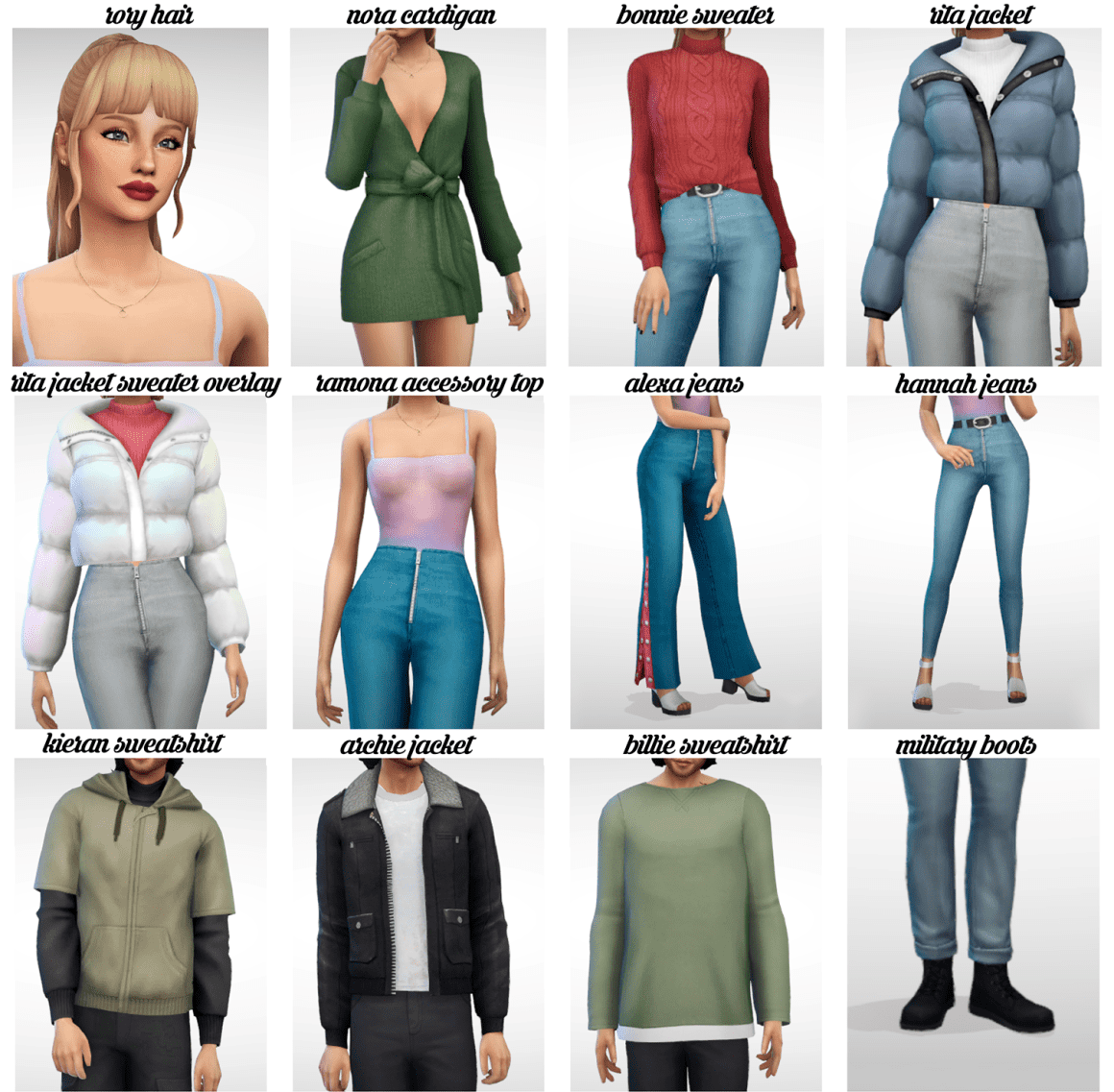 Sims 4 Winter Clothes Collection