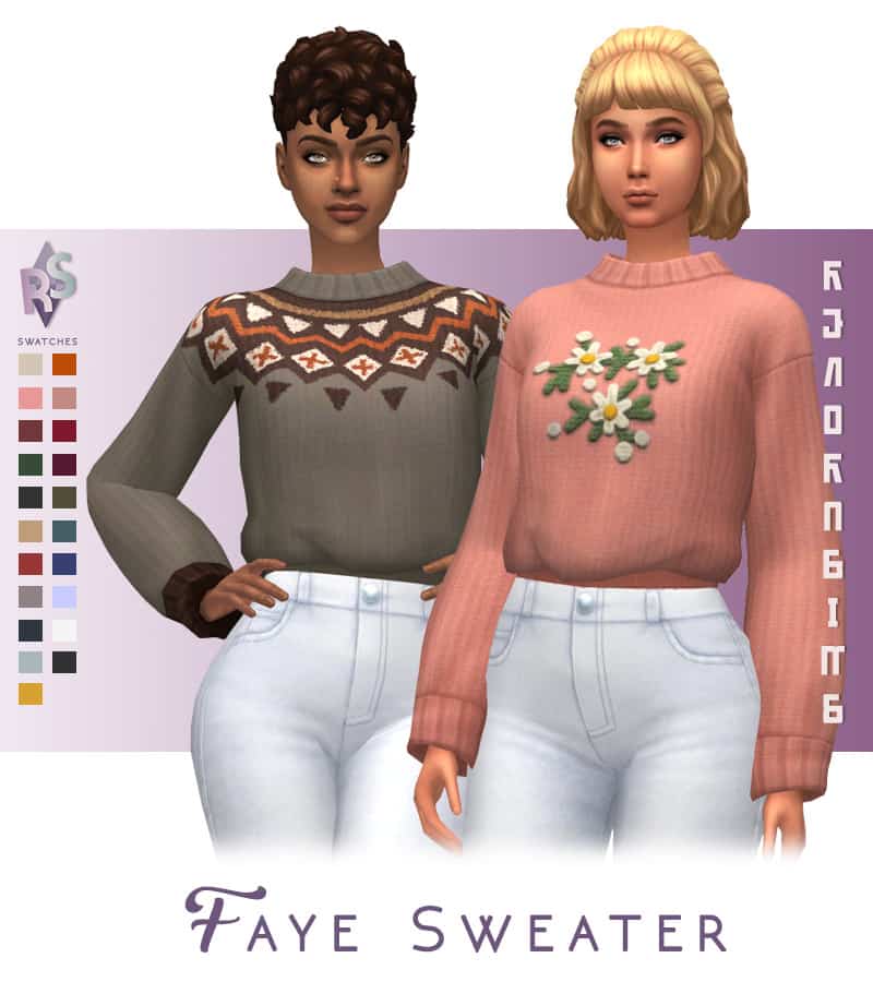Sims 4 Fawn & Faye Sweaters