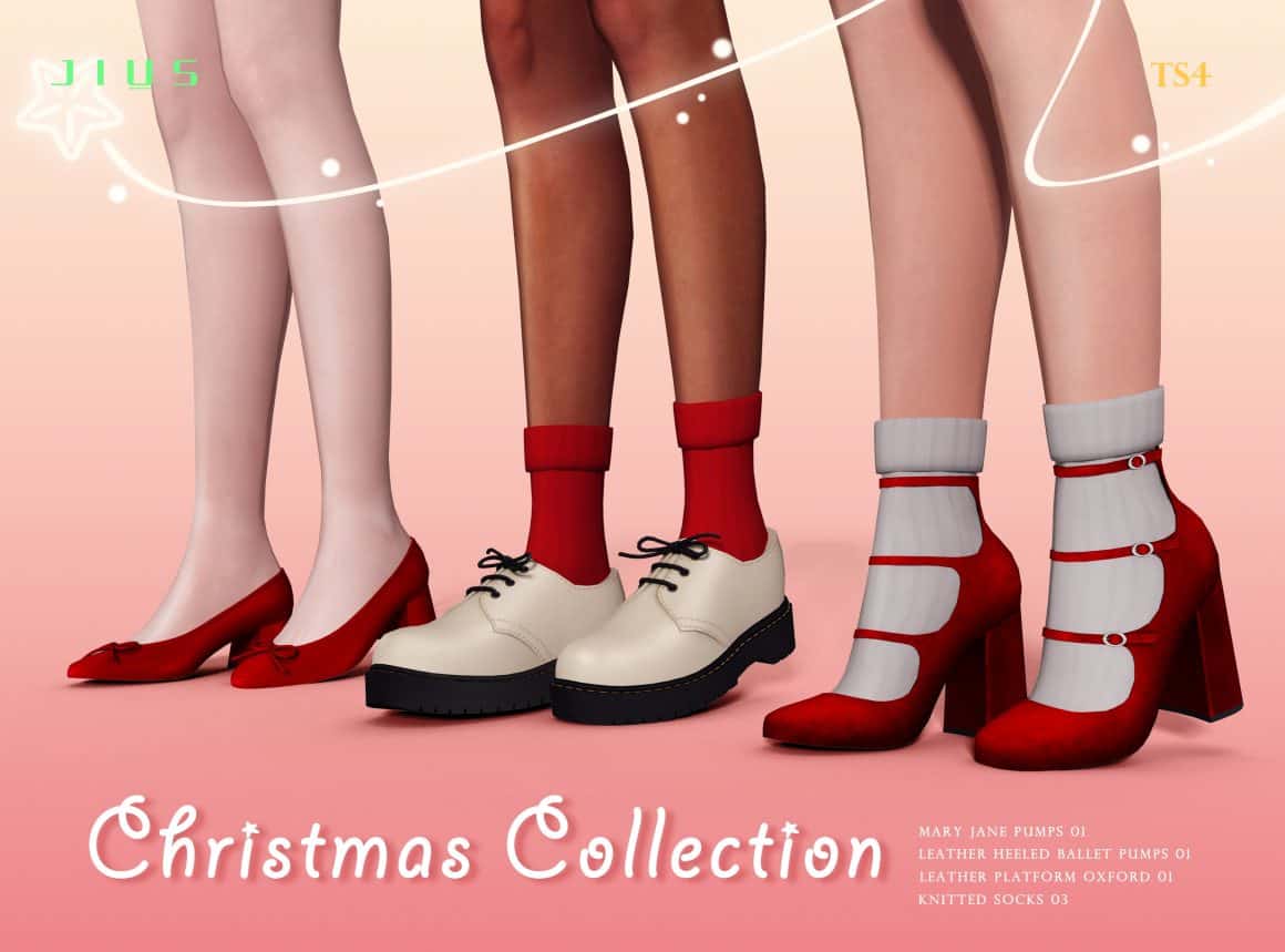  Sims 4 Christmas Shoe Collection Part 1