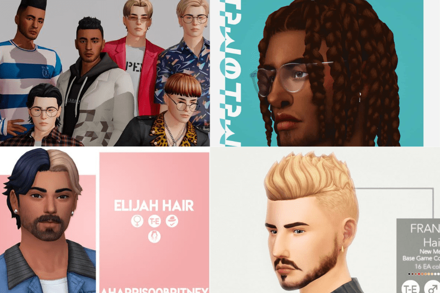 Sims 4 Male Hair CC 