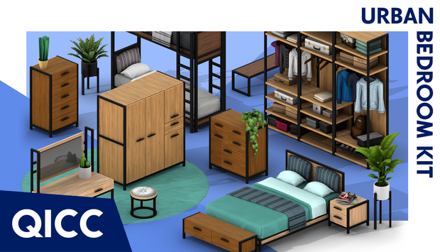 Sims 4 Urban Bedroom Kit
