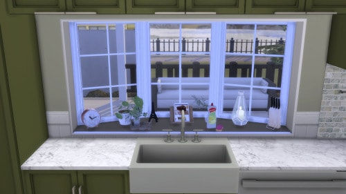 Sims 4 Ledged Kitchen Sink Window